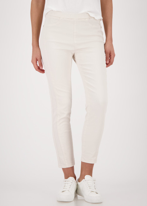 MONARI Beige Jeggings With Elastic Waistband | 410346