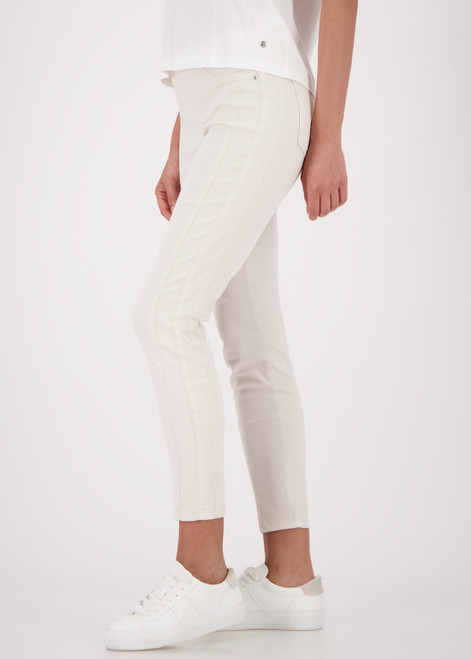 MONARI Beige Jeggings With Elastic Waistband | 410346