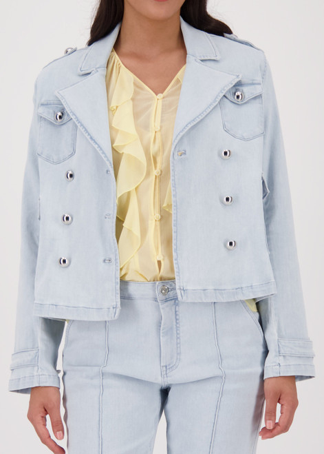 MONARI Blue Jeans Jacket With Decorative Buttons | 410402