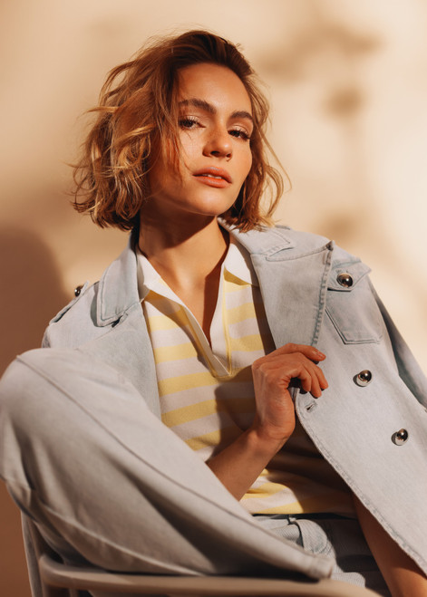MONARI Blue Jeans Jacket With Decorative Buttons | 410402