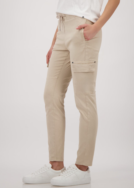 MONARI Beige Cargo Trousers | 410455
