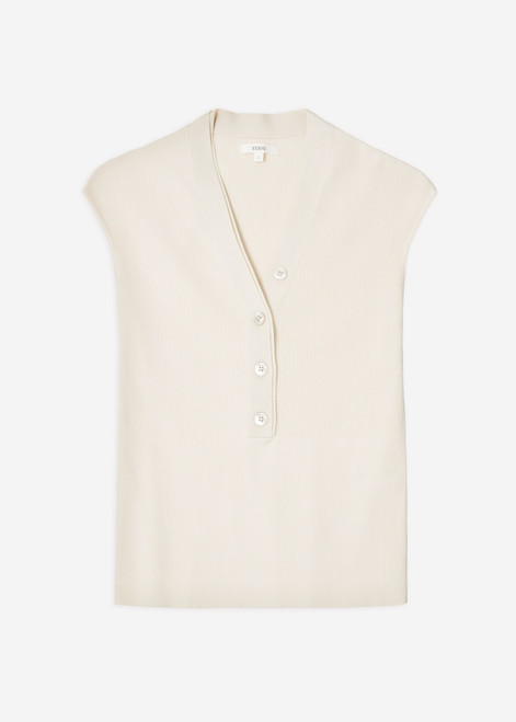 YERSE Cream Sleeveless Blouse | 44512