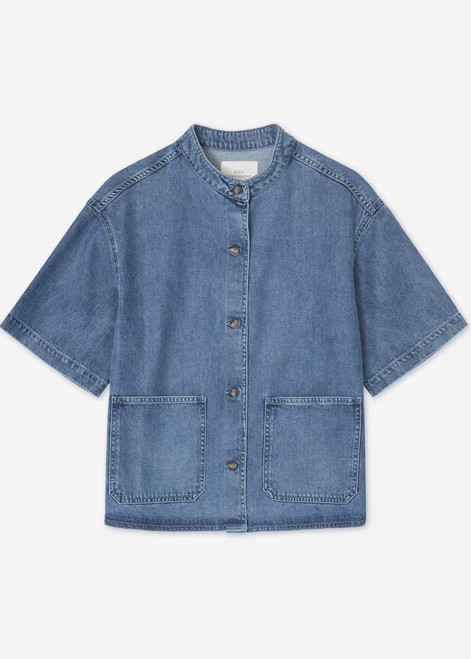 YERSE Blue Short-Sleeve Denim Jacket | 44868
