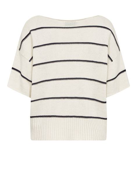 MOS MOSH Ecru Arlen Paper Ss Knit | 177760