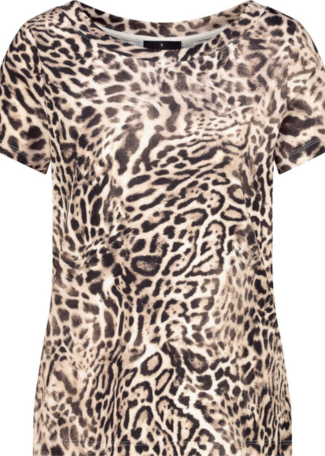 MONARI Brown T-Shirt With Leopard Pattern | 410205