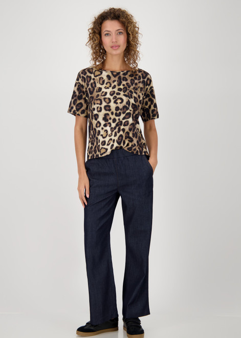 MONARI Brown T-Shirt With Leopard Pattern | 808885