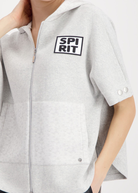 MONARI Gray Cape With Zipper | 809055