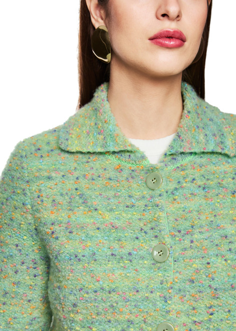 MARC CAIN COLLECTIONS Bright Apple Green Knitted In Germany Cardigan | ZC 39.01 M02