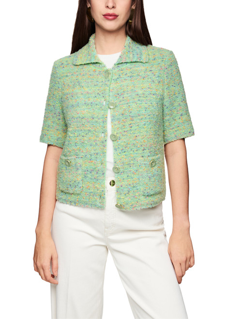 MARC CAIN COLLECTIONS Bright Apple Green Knitted In Germany Cardigan | ZC 39.01 M02