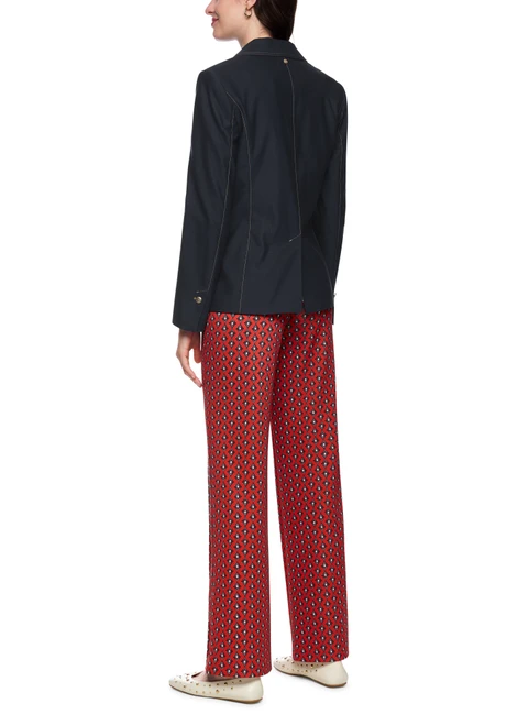 MARC CAIN COLLECTIONS Navy Denim-Look Blazer | AC 34.01 W05