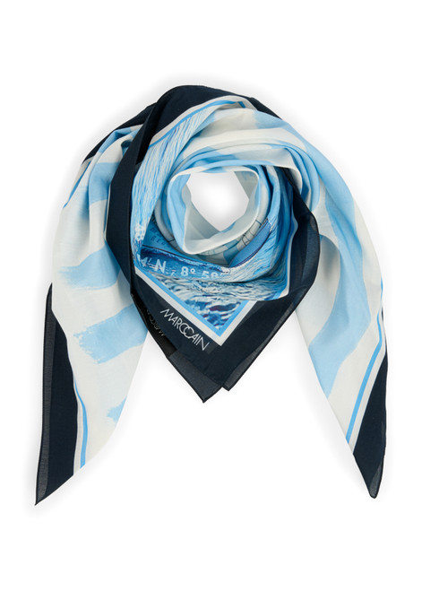 MARC CAIN SPORTS White Maritime Scarf | AS B1.06 Z23