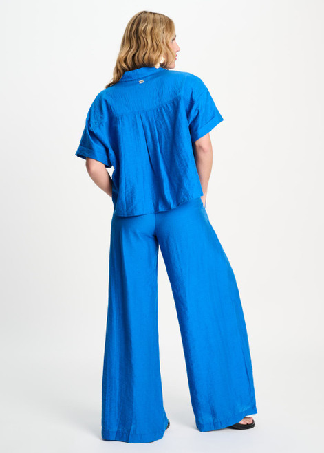 POM AMSTERDAM Blue Blouse - Ocean Blue | SP9542