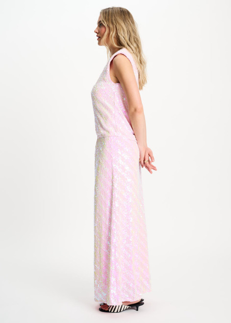 POM AMSTERDAM Pink Skirt - Sequins Shell Pink | SP9558