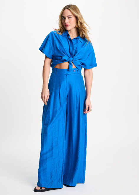 POM AMSTERDAM Blue Pants - Ocean Blue | SP9561