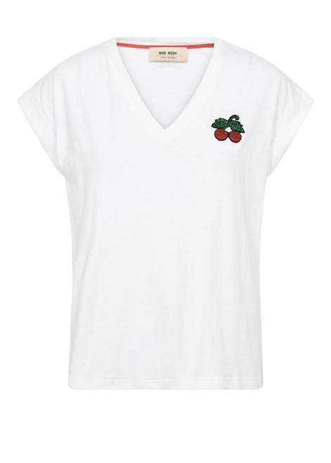 MOS MOSH White Silao V-Ss Tee | 178180