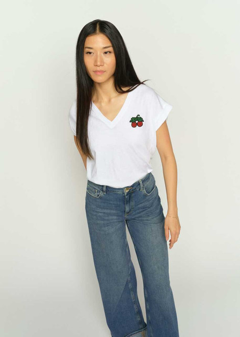 MOS MOSH White Silao V-Ss Tee | 178180