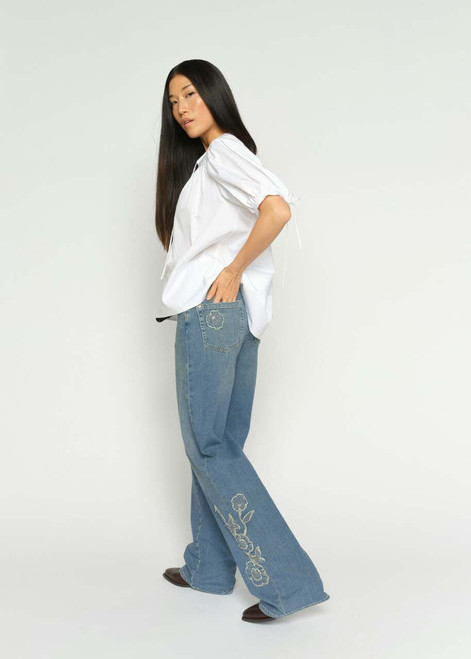MOS MOSH Light Blue Relee Blossom Jeans | 178370
