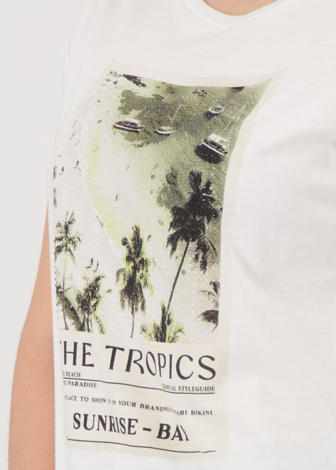 MONARI White T-Shirt With Print | 410646