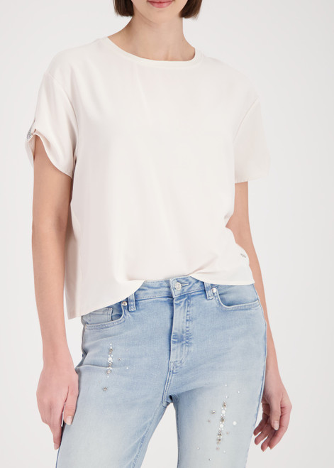 MONARI Beige T-Shirt With Jewelry Detail | 410735