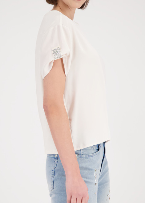 MONARI Beige T-Shirt With Jewelry Detail | 410735