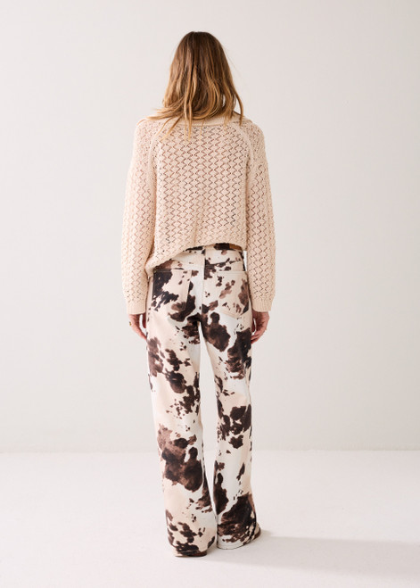 SUMMUM Multicolour Cow-Print Straight-Leg Trousers | 4S2956SM