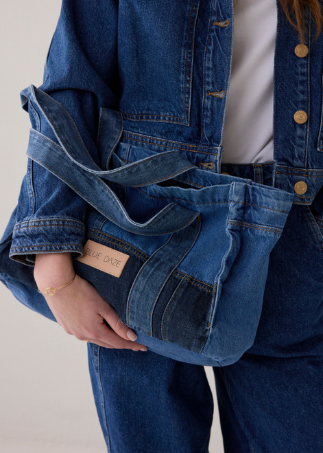 SUMMUM Dark Denim Tote Bag | 8S1089SM