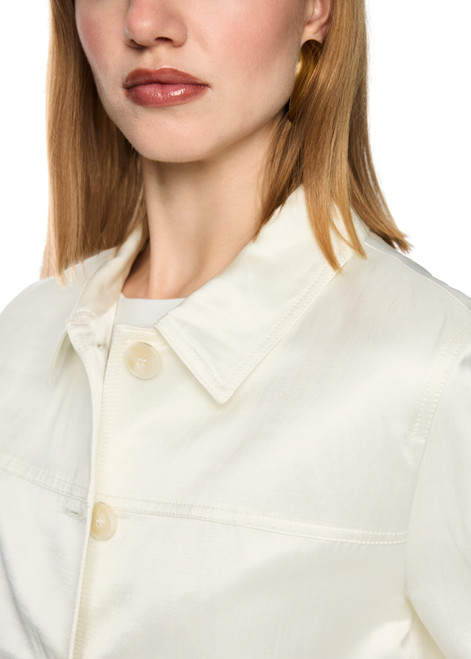 MARC CAIN COLLECTIONS Bright Ecru Shimmering Material Mix Jacket | AC 31.24 W41
