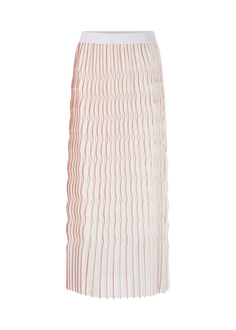 MARC CAIN COLLECTIONS Etruscan Red Maxi Skirt With Pleats | AC 71.25 W76