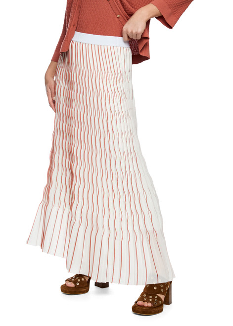 MARC CAIN COLLECTIONS Etruscan Red Maxi Skirt With Pleats | AC 71.25 W76