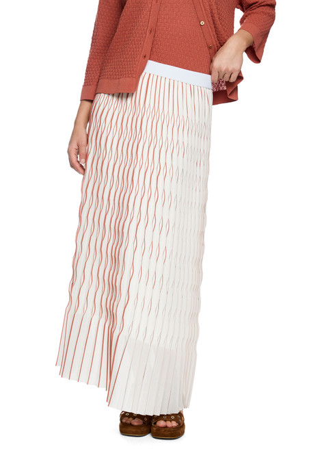 MARC CAIN COLLECTIONS Etruscan Red Maxi Skirt With Pleats | AC 71.25 W76