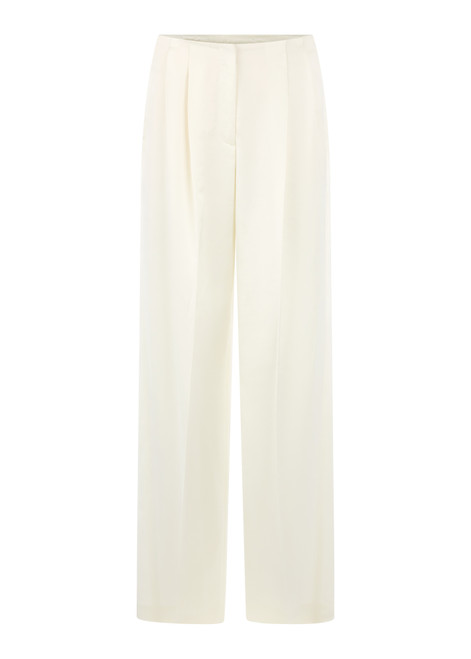 MARC CAIN COLLECTIONS Bright Ecru Wichita Wide Cut Trousers | AC 81.63 W41