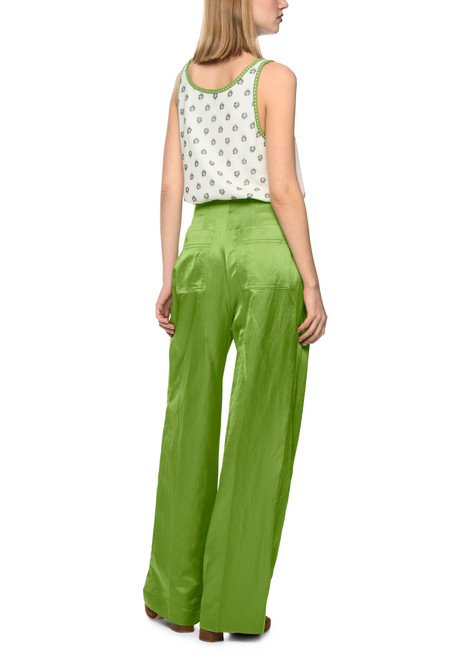 MARC CAIN COLLECTIONS Garden Green Wichita Wide Cut Trousers | AC 81.63 W41