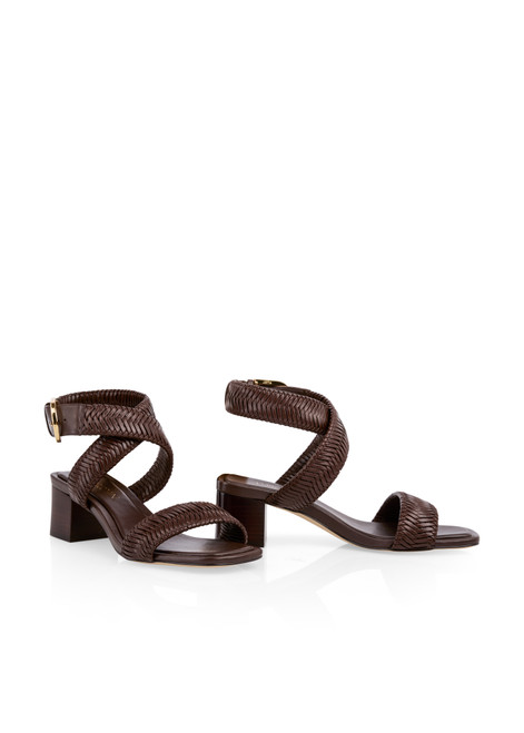 MARC CAIN COLLECTIONS Dark Wood Handmade Sandals | AC SG.02 L51