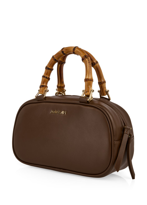 MARC CAIN COLLECTIONS Dark Wood Mini Leather Bowling Bag | AC TJ.03 L31