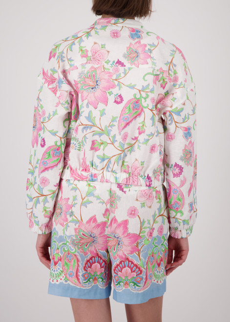 MONARI Beige Jacket With Floral Pattern | 410526