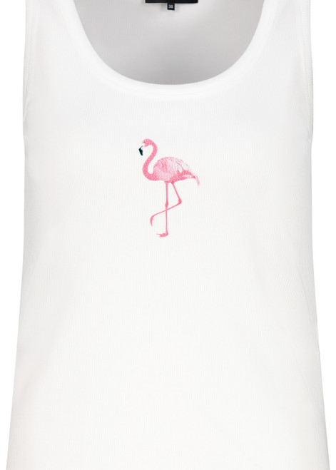 MONARI White Top With Flamingo Print | 410826