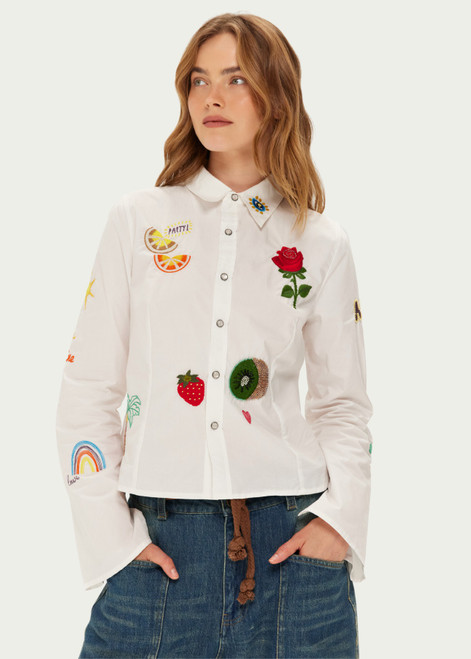 ME369 Rona Slim Embroidered Shirt | 126L31469