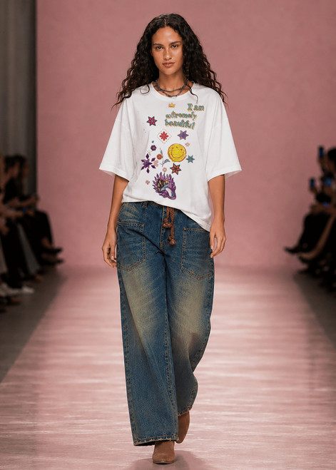 ME369 Angelina Flash Oversized T-Shirt | 126S41740