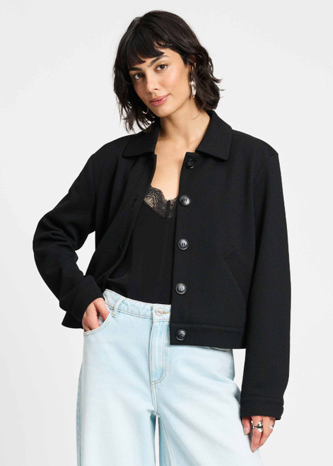 POM AMSTERDAM Black Jacket - Iris Black | SP9392