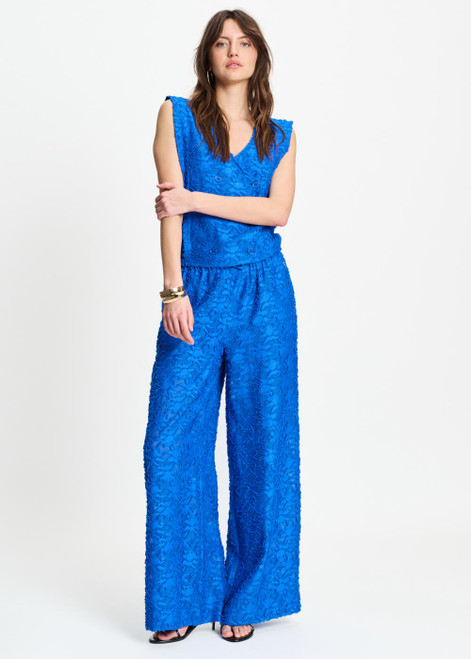 POM AMSTERDAM Blue Pants - Ocean Blue Jacquard | SP9566