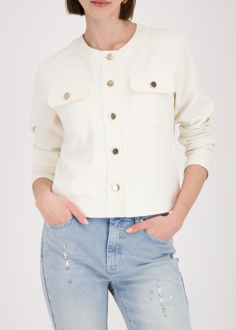 MONARI Beige Sweat Jacket With Flap Pockets | 410566
