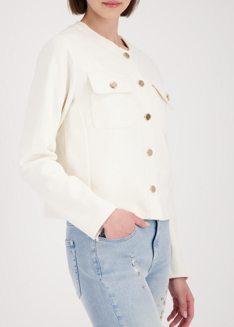 MONARI Beige Sweat Jacket With Flap Pockets | 410566