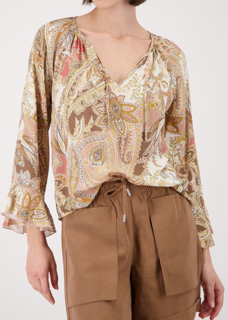 MONARI Brown Blouse With Paisley Pattern | 410570