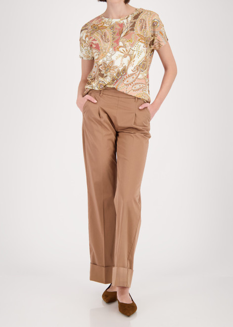 MONARI Brown T-Shirt With Paisley Pattern | 410571