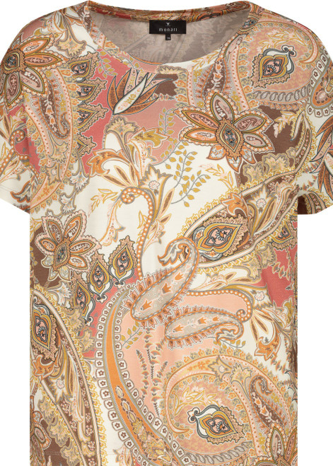 MONARI Brown T-Shirt With Paisley Pattern | 410571