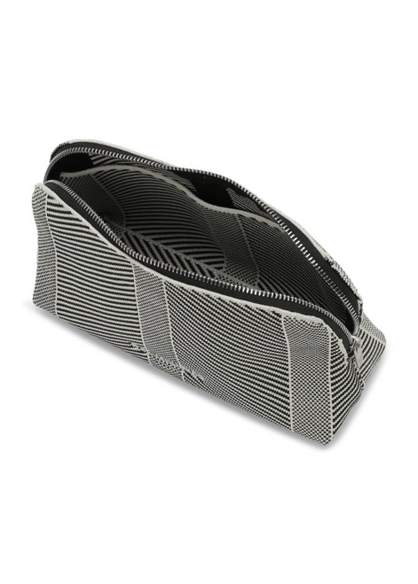 ILSE JACOBSEN HORNBAEK Milk Creme Black Knitted Makeup Bag | KNITTY02