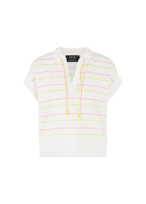 MARC CAIN SPORTS Pink Lemonade Knitted In Germany Short Sleeve | AS 41.15 M27