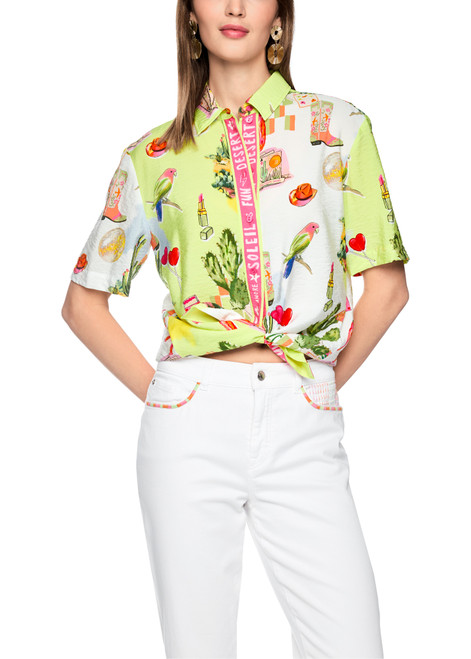 MARC CAIN SPORTS White Rethink Together Shirt-Style Blouse | AS 51.32 W52