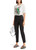 MARC CAIN Black Knitted In Germany Check Top