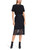 MARC CAIN Midnight Blue T-Shirt With Rhinestone Details